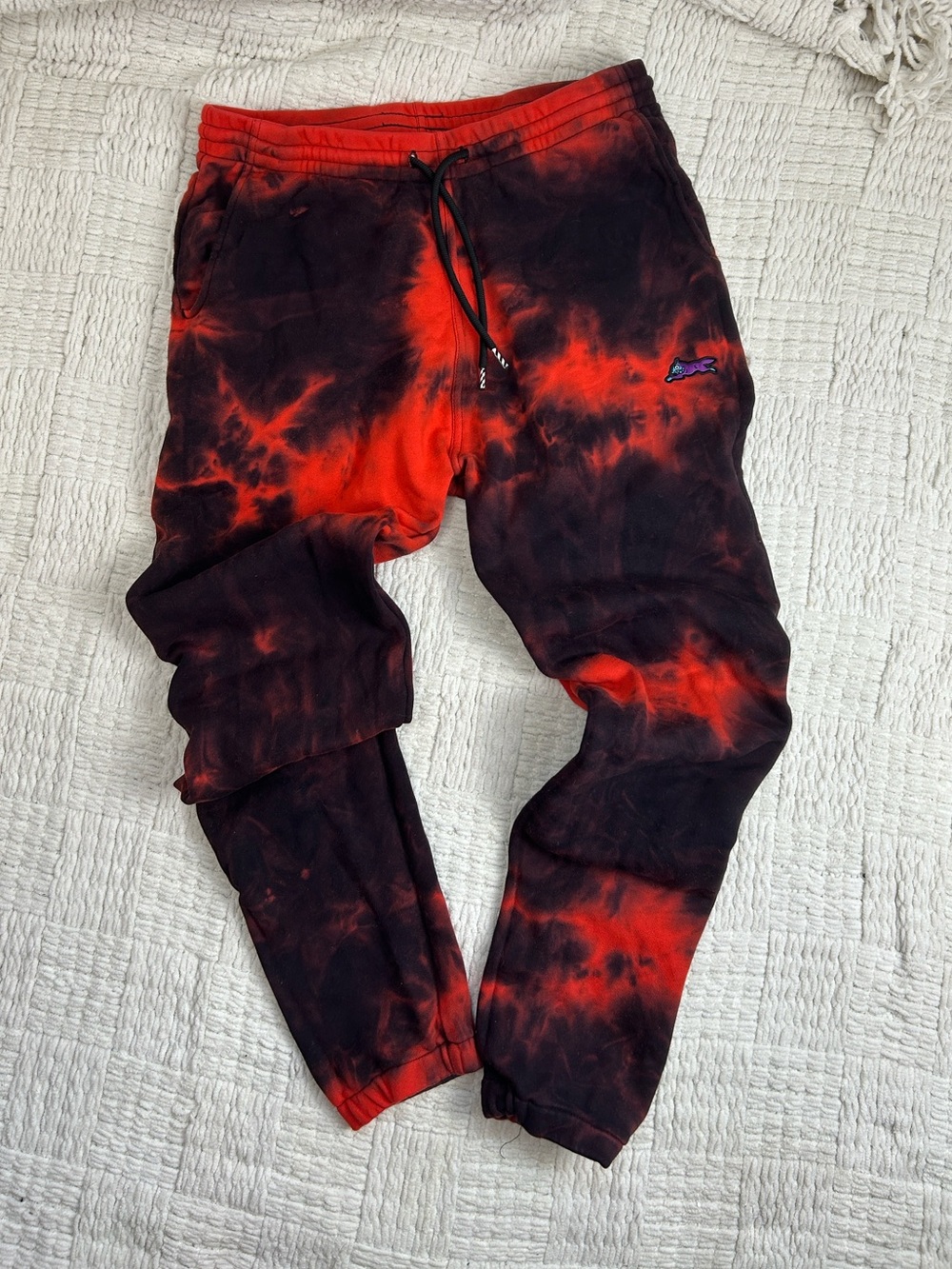 Ice Cream Faded Sweatpants Tomato Red Black M